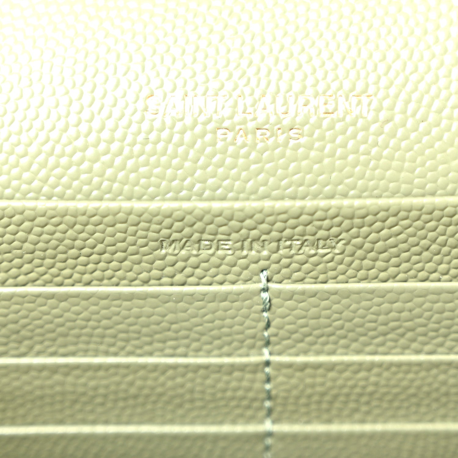 Grain De Poudre Matelasse Chevron Monogram Chain Wallet Light Sage