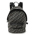 Oblique Calfskin Rider Kid's Backpack Beige Black