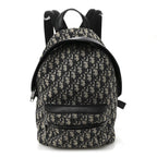 Oblique Calfskin Rider Kid's Backpack Beige Black