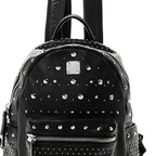 Calfskin Studded Small Stark Backpack Black