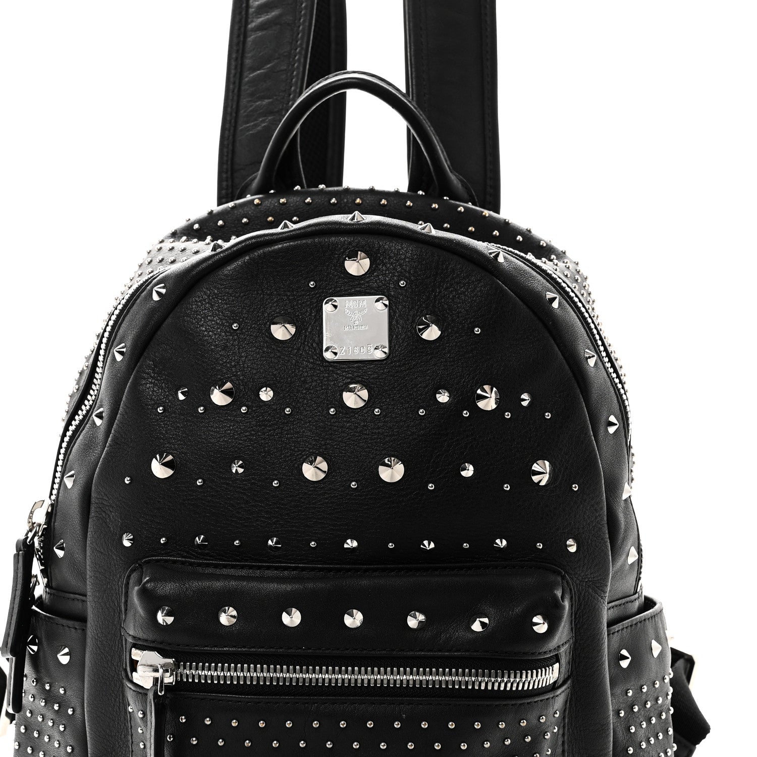 Calfskin Studded Small Stark Backpack Black