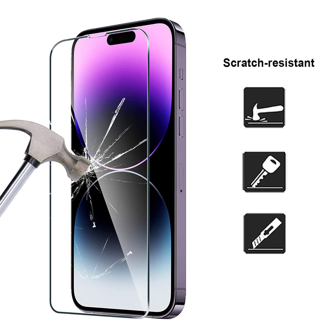 Apple Iphone 14Pro 2.5D Super Durable Glass (24Pcs)
