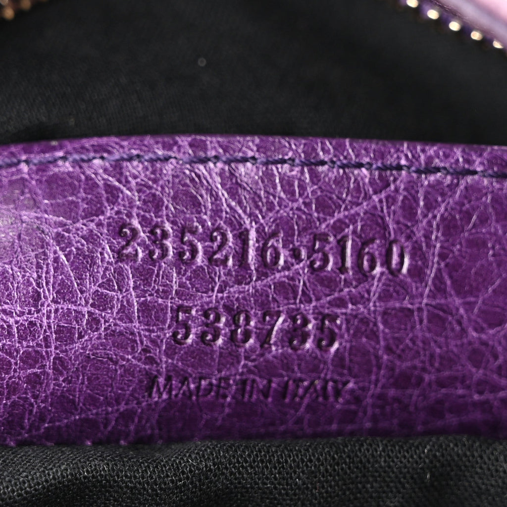 Agneau Classic Gold Hardware Velo Dark Violet