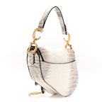 Niloticus Crocodile Himalaya Mini Saddle Bag Latte