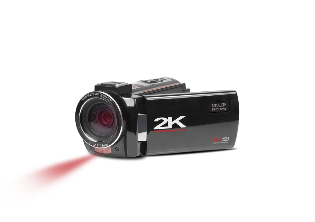 MINOLTA MN2K10NV 2.7K Quad HD / 48 MP Night Vision Camcorder (Black)