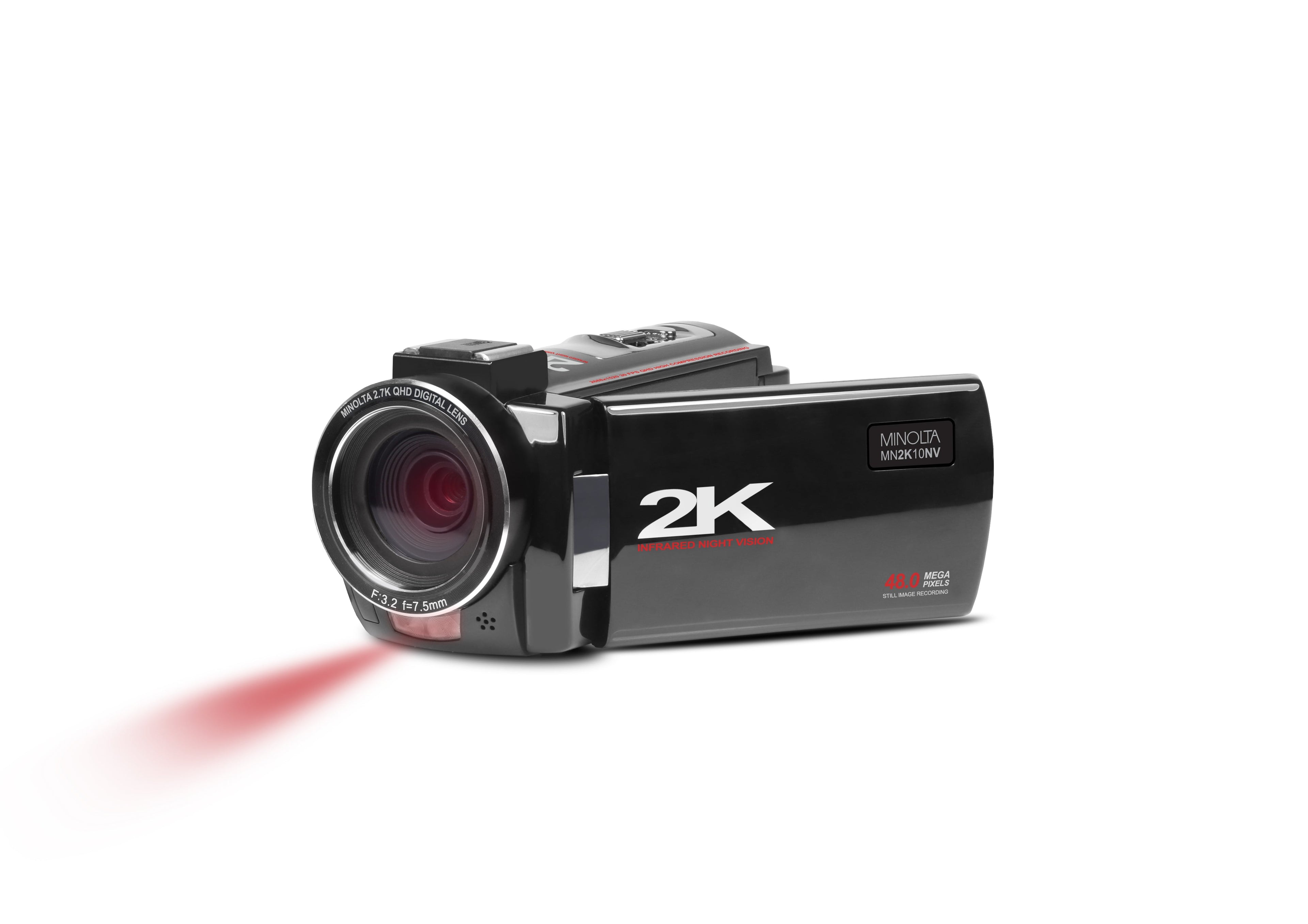 MINOLTA MN2K10NV 2.7K Quad HD / 48 MP Night Vision Camcorder (Black)