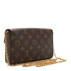 Monogram Pochette Felicie Chain Wallet Fuchsia