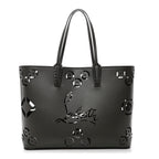 Calfskin Paris CL Logo Perforated Cabata Tote Rocket