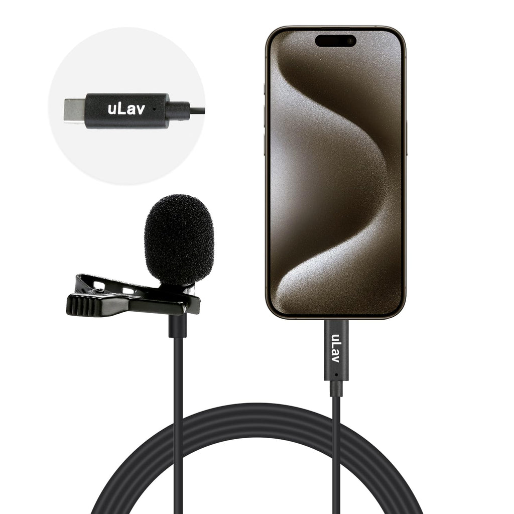 Movo uLav-L Lav Omnidirectional Mic for USB-C