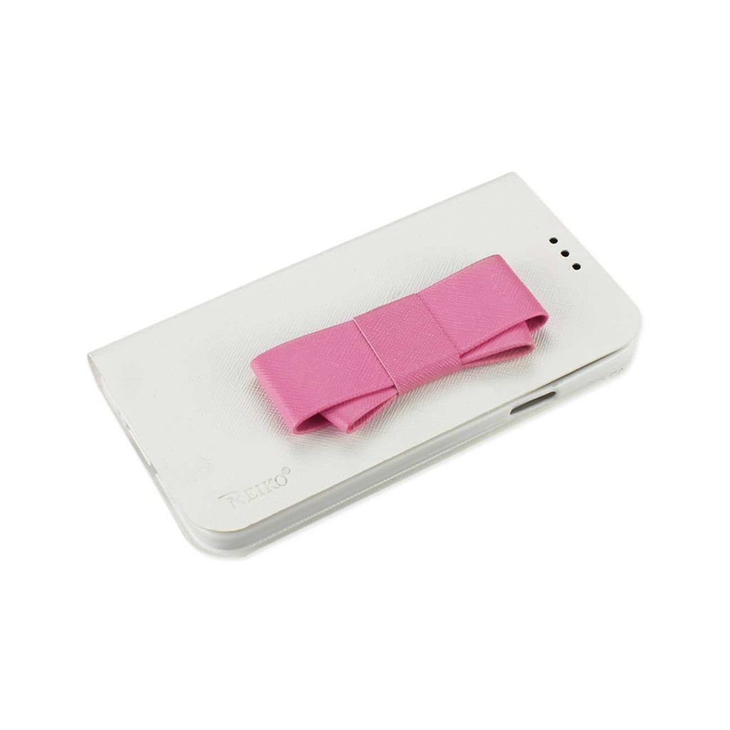 Reiko Samsung Galaxy S5 Folio Wallet Cases-White Pink