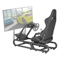 Racing Wheel Stand For Logitech G923/G920/G29, Heavy Duty Steel Driving Simulator Cockpit-Thrustmaster T248P, Steering Wheel Bracket Height & Foot Pedal Angle Adjustable,Max Load 330 LBS Compact