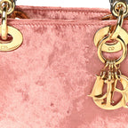 Velvet Mini Lady Dior Rose