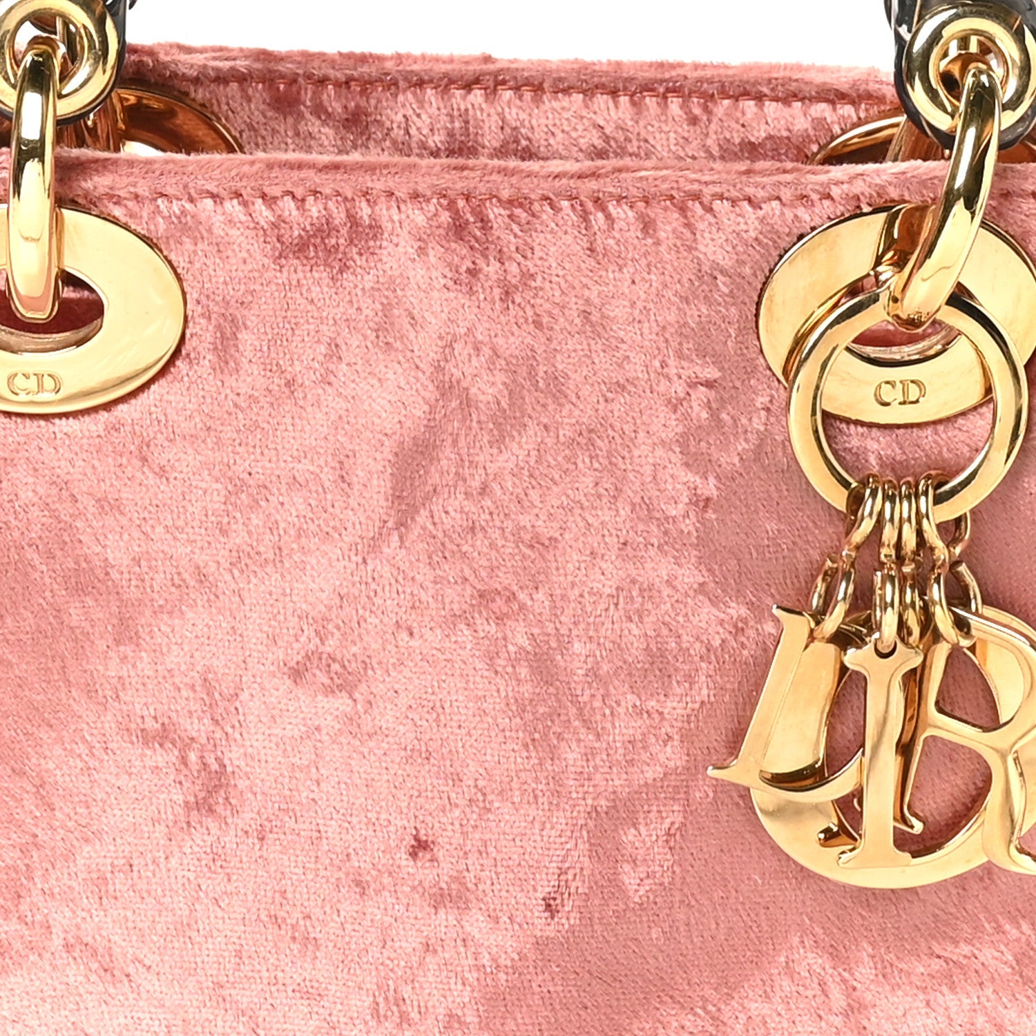 Velvet Mini Lady Dior Rose