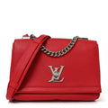 Calfskin Lockme II Chain Bag BB Rubis