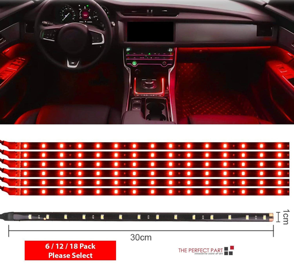 Waterproof 12''/15 DC 12V Motor LED Strip Underbody Light For Car Motorcycle - 6 Pack