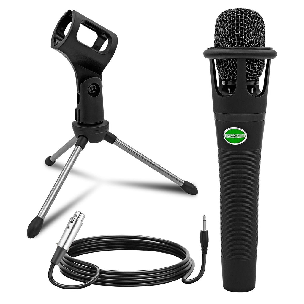 XLR Dynamic Metal Mic Audio, Ideal for Singing, Captures Source Sound, Sturdy & Durable, Includes XLR Cable - MIC CROWN