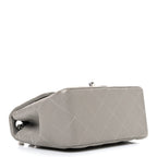 Lambskin Quilted Mini Square Flap Grey