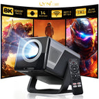 8K Support Ultra High Definition Projector with Android 14 OS, Native1080P 1000ANSI Built-In Apps, Auto Focus & Keystone Beammer