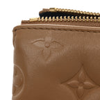 Lambskin Embossed Monogram Coussin PM Camel