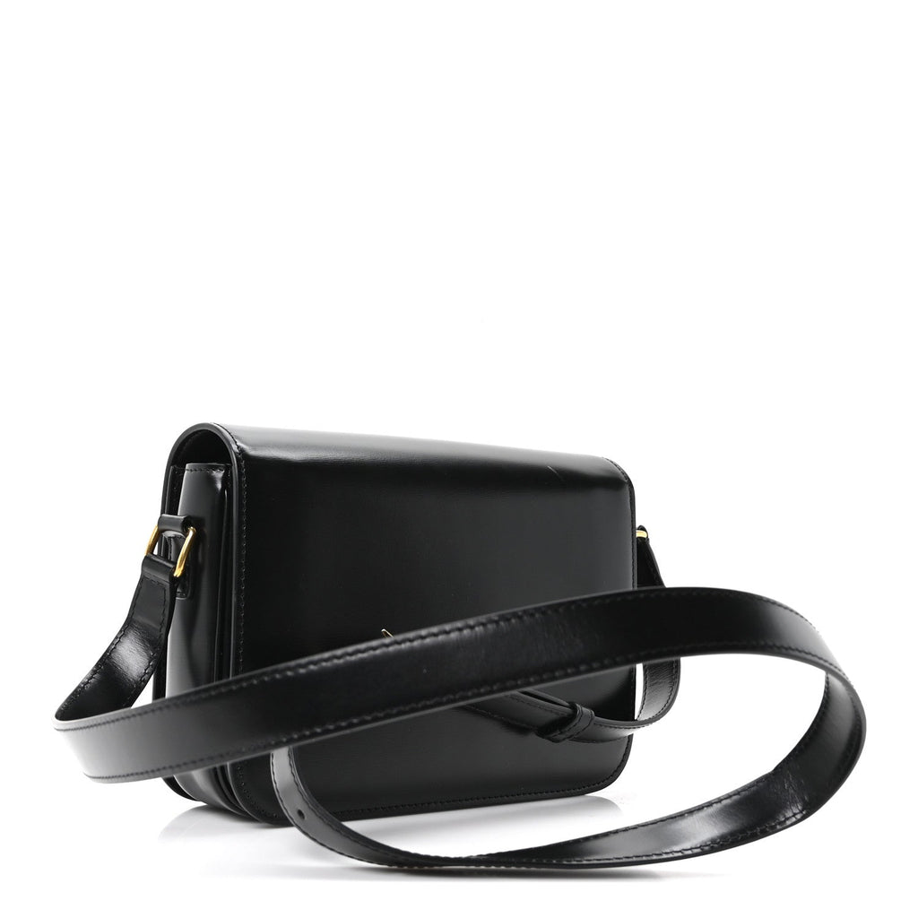Shiny Calfskin Medium Triomphe Black