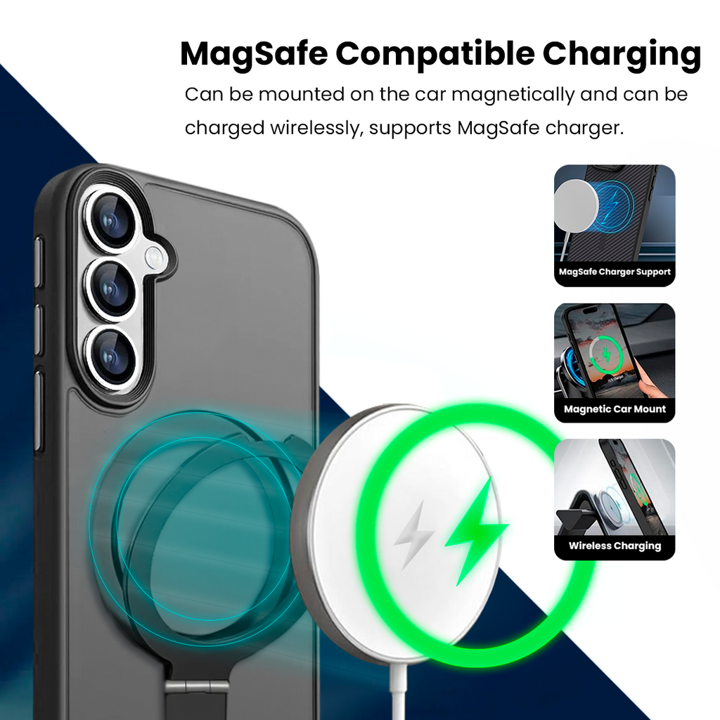 [DIS] Entronix [Magnetic] Case Compatible with Galaxy S26 Plus - Translucent Frosted Matte Gripstand