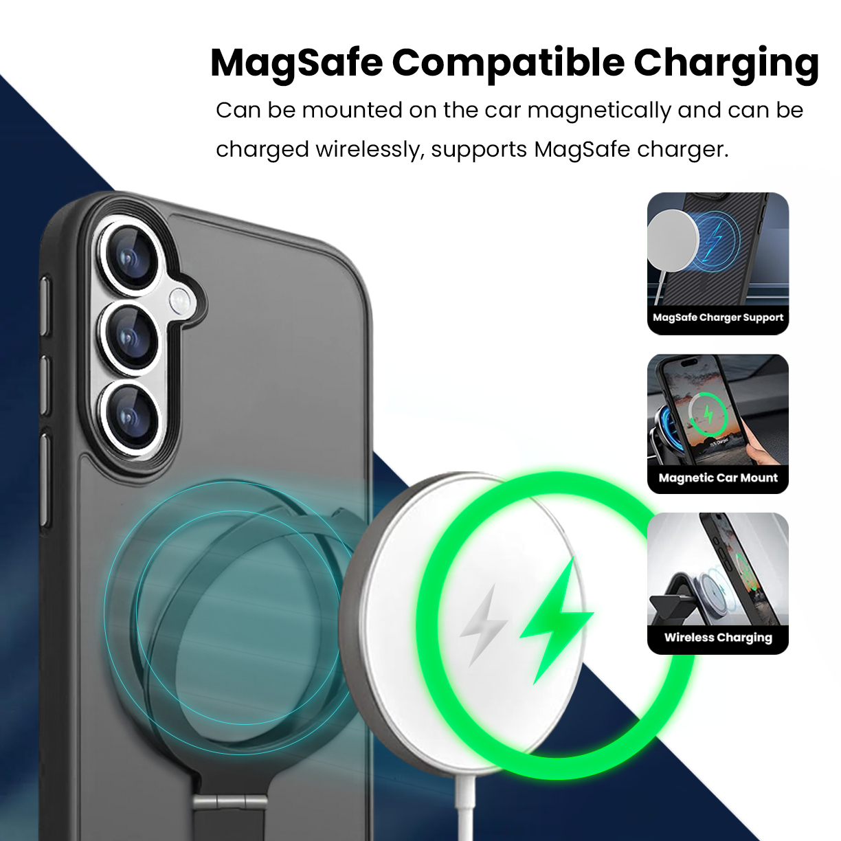 [DIS] Entronix [Magnetic] Case Compatible with Galaxy S26 - Translucent Frosted Matte Gripstand