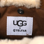X UGG Suede shearling Small Shopping Bag Chestnut