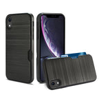 Reiko Iphone Xs Max Slim Armor Hybrid Case With Card Holder In Black