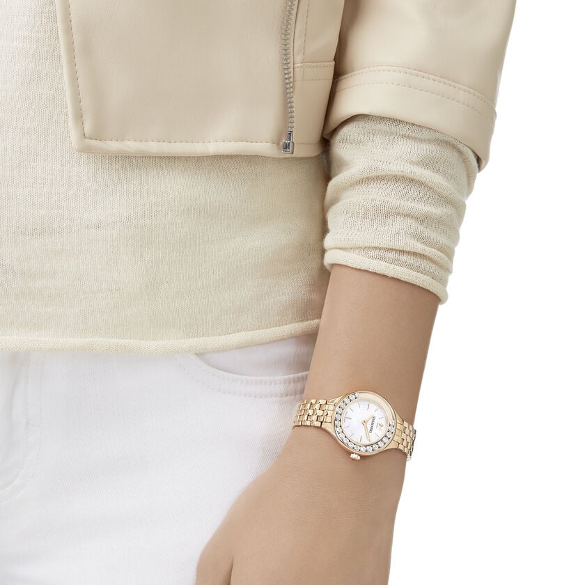 Swarovski Lovely Crystals Mini Ladies Rose Gold White Watch