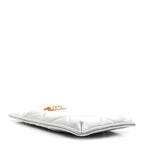 Lambskin Quilted Chanel 19 Phone and Card Holder Silver