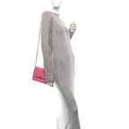 Lambskin Quilted Boy Square Wallet on Chain WOC Pink
