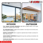 5 CORE Outdoor Speakers Stereo in Wall Speaker Pair 100W Peak Passive Mount Wired Waterproof Patio House Garage Indoor Exterior Audio System Bocinas para Casa - WS-11 5 2PCS