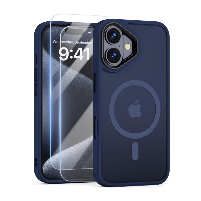 Entronix Bundle Compatible with iPhone 17 - [Magnetic] Translucent Matte Case & 2 Clear Screen Protectors