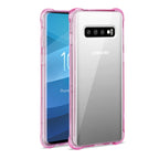 Samsung Galaxy S10 Clear Bumper Case With Air Cushion Protection In Clear Hot Pink