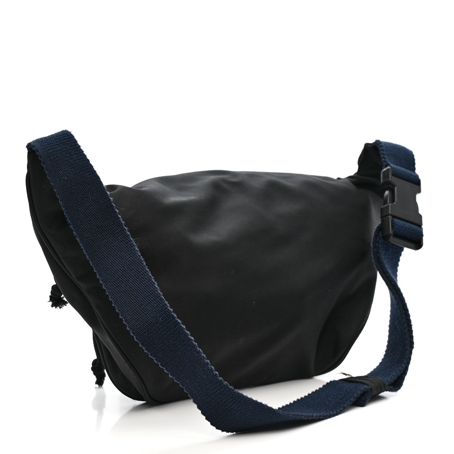 Recycled Sport Nylon Logo Embroidered Wheel Beltpack Black
