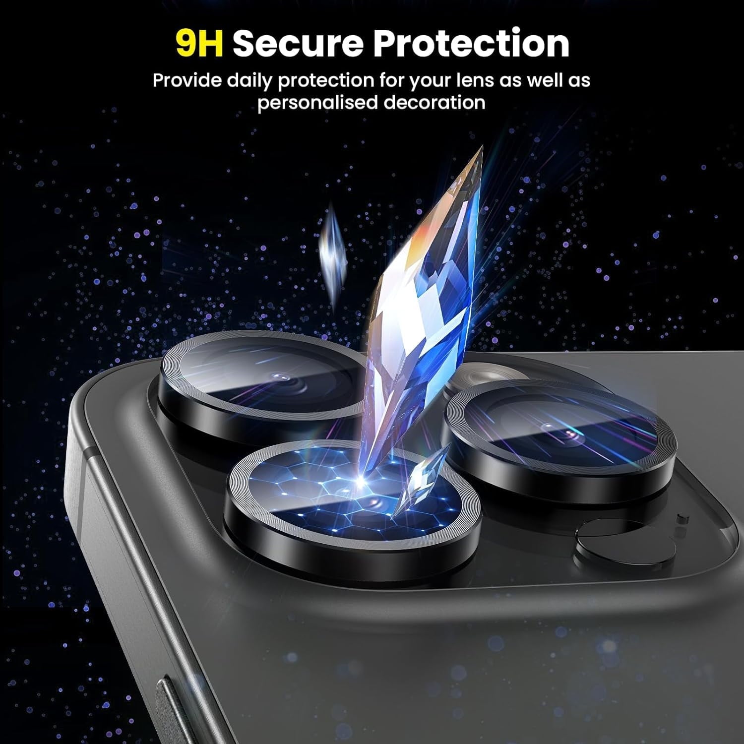 Entronix Camera Lens Protector Compatible with iPhone 17 Pro/17 Pro Max - Luxury Metal