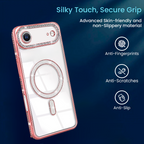 Entronix [Magnetic] Case Compatible with iPhone 17 Air - [Clear Back] Luxury Diamonds