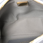 Lambskin Quilted Mini Camera Case  Grey