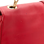 Calfskin Gancini Chain Shoulder Bag Red