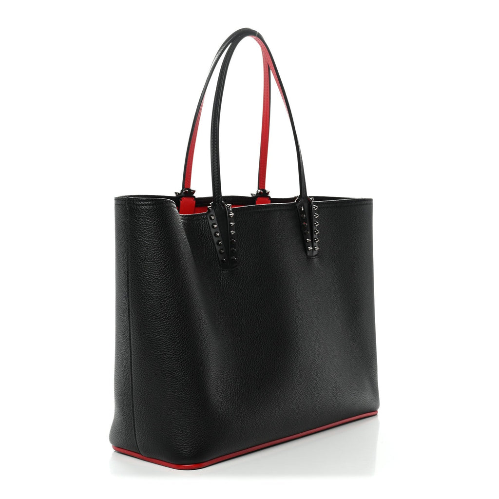Calfskin Spikes East West Cabata Tote Black