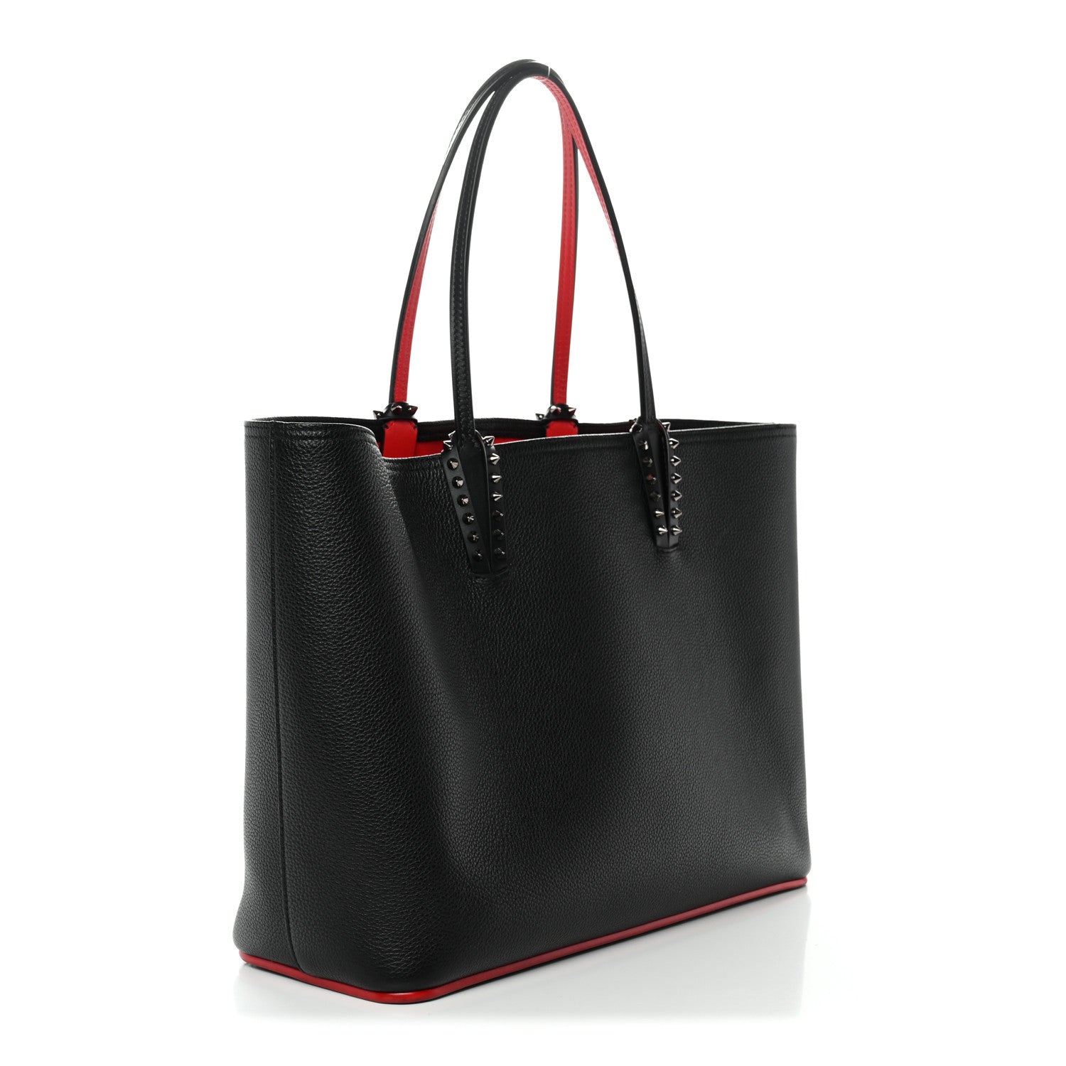Calfskin Spikes East West Cabata Tote Black
