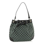 Monogram Drawstring Shoulder Bag Green