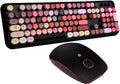Keyboard and Mouse Sets, Wireless, Reliable 2.4 GHz Connectivity for PC, Laptop, Smart TV and More (Black Colorful)