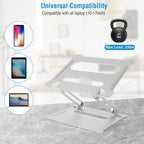 Laptop Stand Aluminum Angle Adjustable Computer Holder Riser Heat Vent Notebook Elevator
