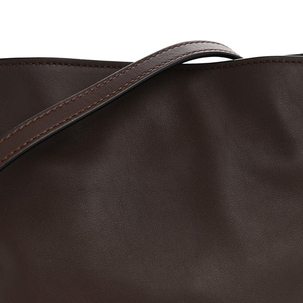 Calfskin Mini Flamenco Knot Clutch Chocolate