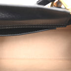 Textured Dollar Calfskin Web Small Diana Shoulder Bag  Black