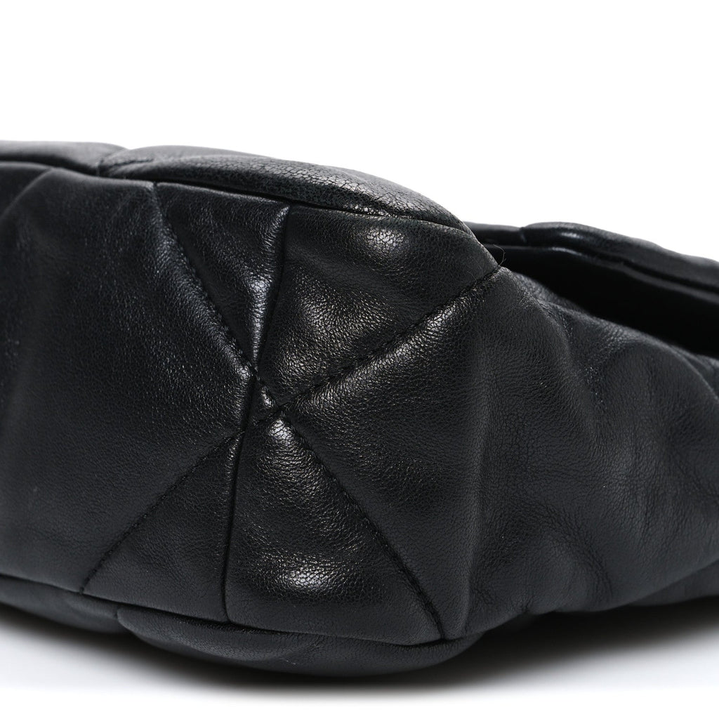 Lambskin Quilted Medium Chanel 19 Flap Black