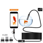 5M 6LEDs Snake Endoscope Borescope 8mm Inspection USB Camera Scope For Android - 2M - 6.5 Feet