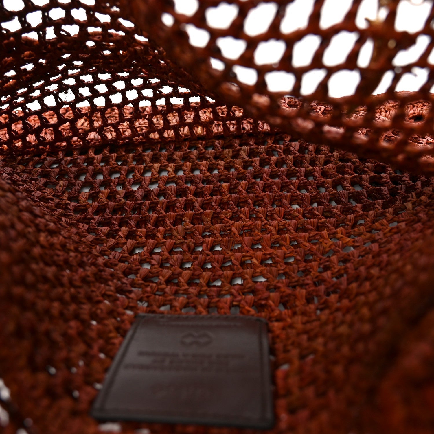 Raffia Summer Banana Tote Clay Brown