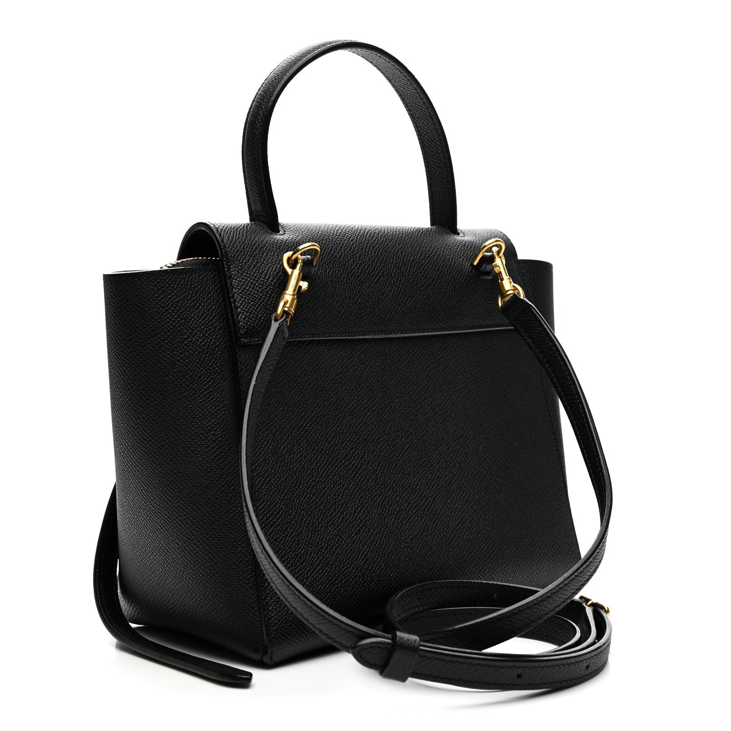 Grained Calfskin Nano Belt Bag Black